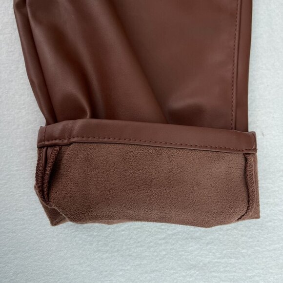 Torrid Perfect Skinny Hi-Rise Faux Leather Pants Brown Womens 16R NWT - Picture 6 of 15